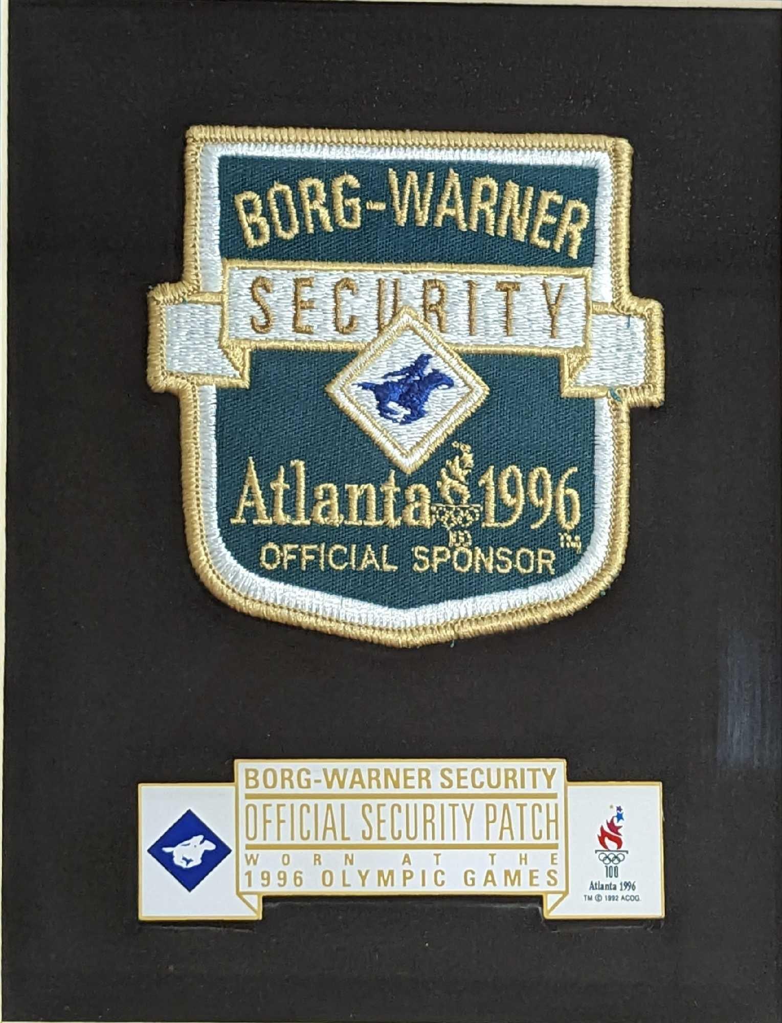Framed Olympics Games Borg Warner Security Patch - 2