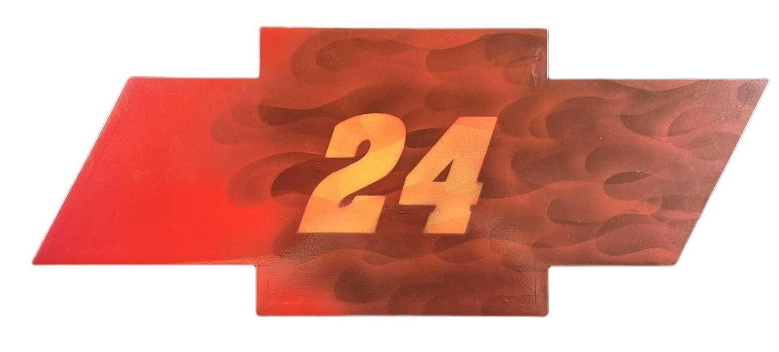 Autographed Jeff Gordon Wooden Chevy Sign: Autographed Jeff Gordon Wooden Chevy Sign. The sign was autographed by Jeff on the bottom of the sign and dated 05-04-12. Please note, this does not come with a COA. Is approx 24" x 1" x 10" and weigh