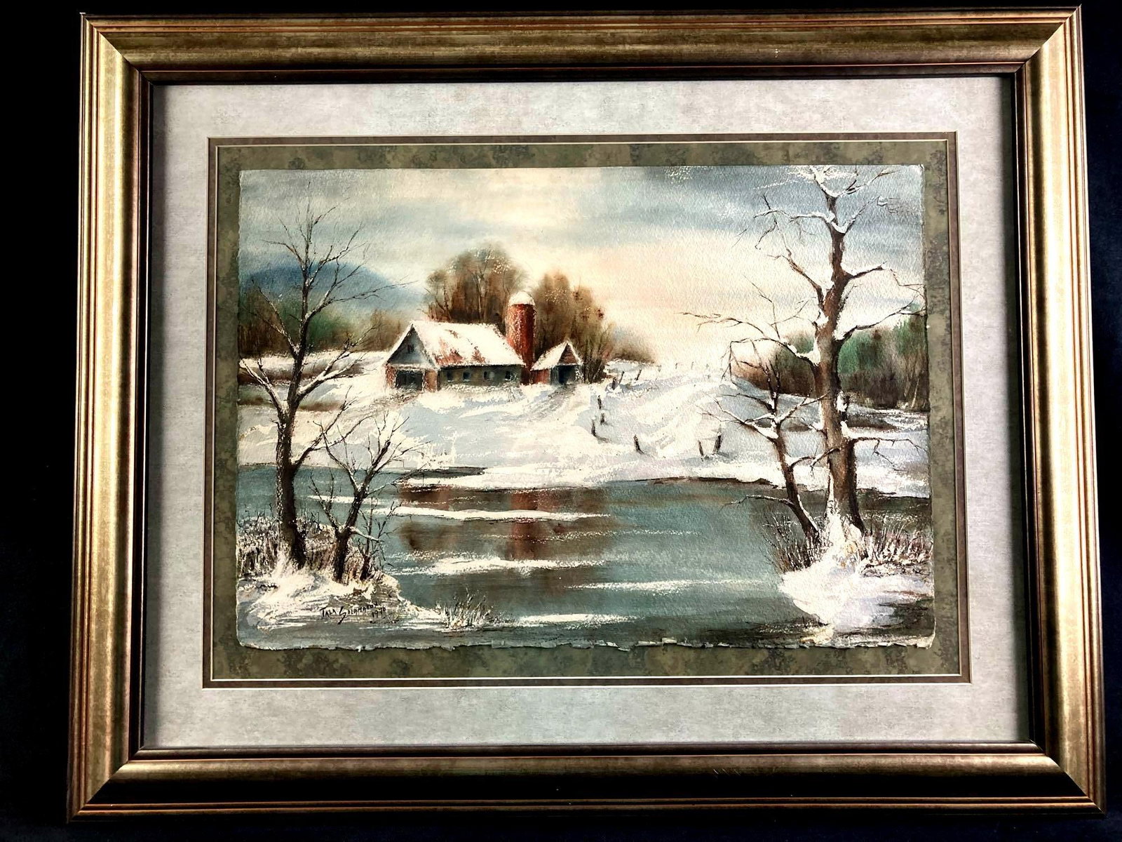Tara Salamaton Watercolor Framed: This lot includes: (1) Tara Salamaton Watercolor Circa 1970 Condition is used and see photographs for additional details. This watercolor is signed and dated in the lower left hand