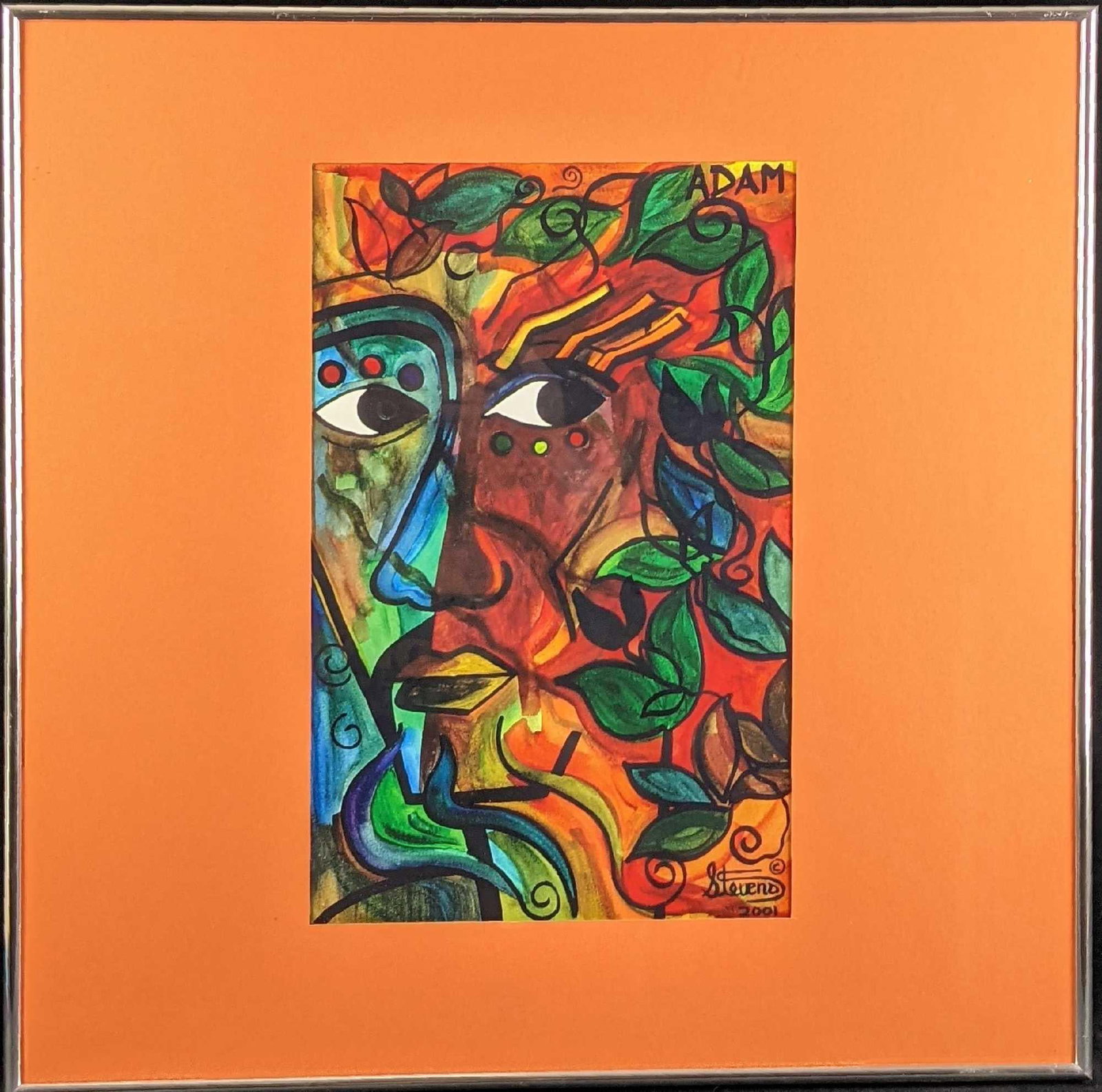 Larry Stevens Framed Offset Lithograph Adam (1 of 6)