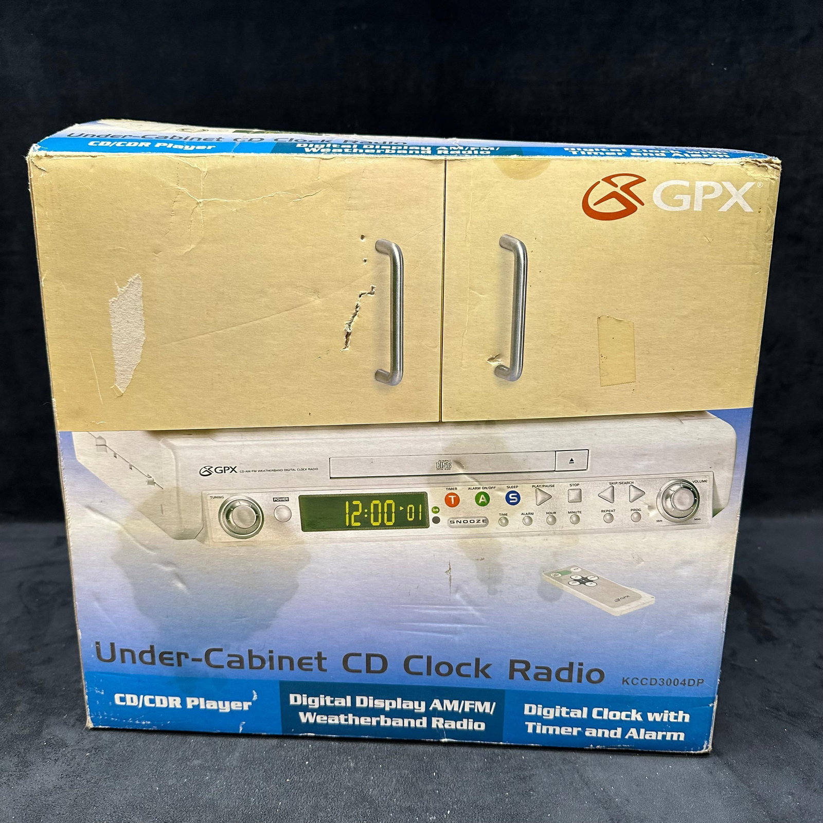 GPX Under Cabinet CD Clock Radio AM FM Weatherband KCCD3004DP In Box (1 of 6)