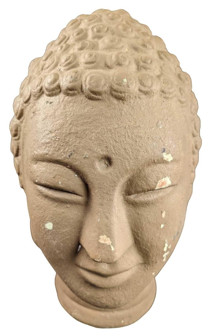 Vintage Terracotta Buddha Garden Ornament Head (1 of 9)