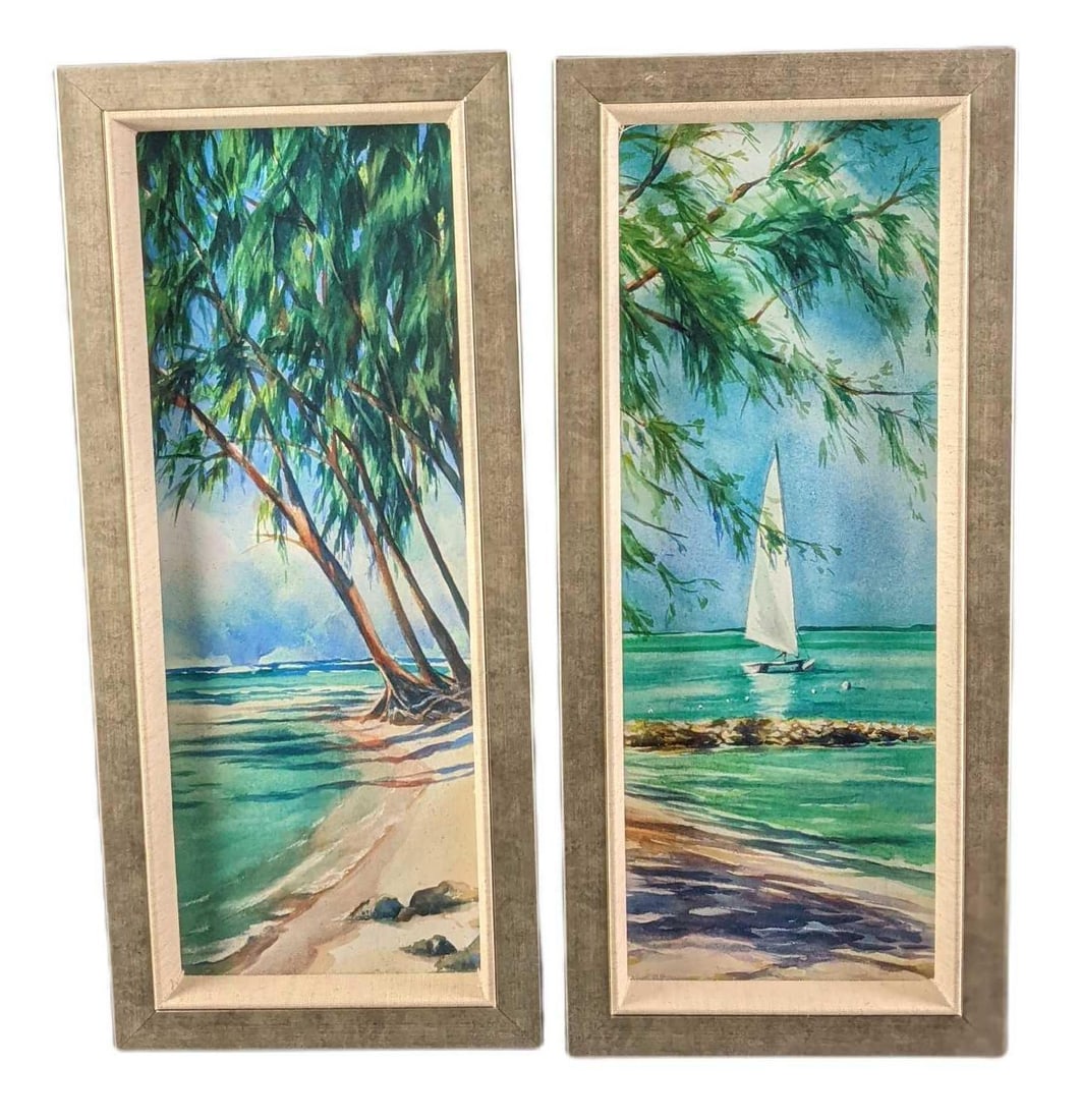 Two Framed Lois Brezinski Beach Sailing Prints (1 of 2)