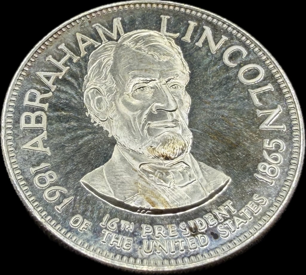 Abraham Lincoln Sterling Silver Presidential Coin: These coins have been tested and researched to the best of our ability prior to listing. Please view photos, as they are a part of the condition. DETAILS: Metal - .925 Sterling Silver Tested - Yes Si