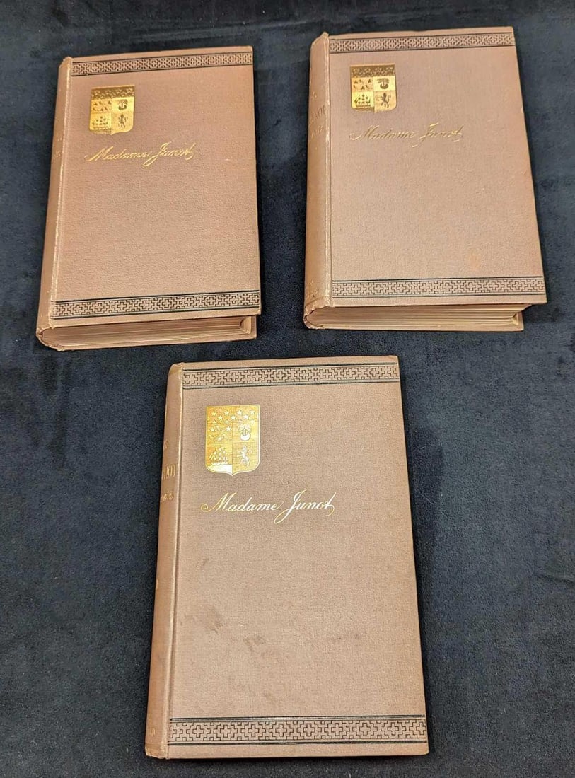 3 Volumes Memoirs Of Madame Junot Hardcovers: 3 Volumes Memoirs Of Madame Junot Hardcovers. This was written by Duchesse D'Abrantes and was published by Scribner And Welford in 1883. The stack of books is approx 6 1/4" x 5 1/2" x 9" and