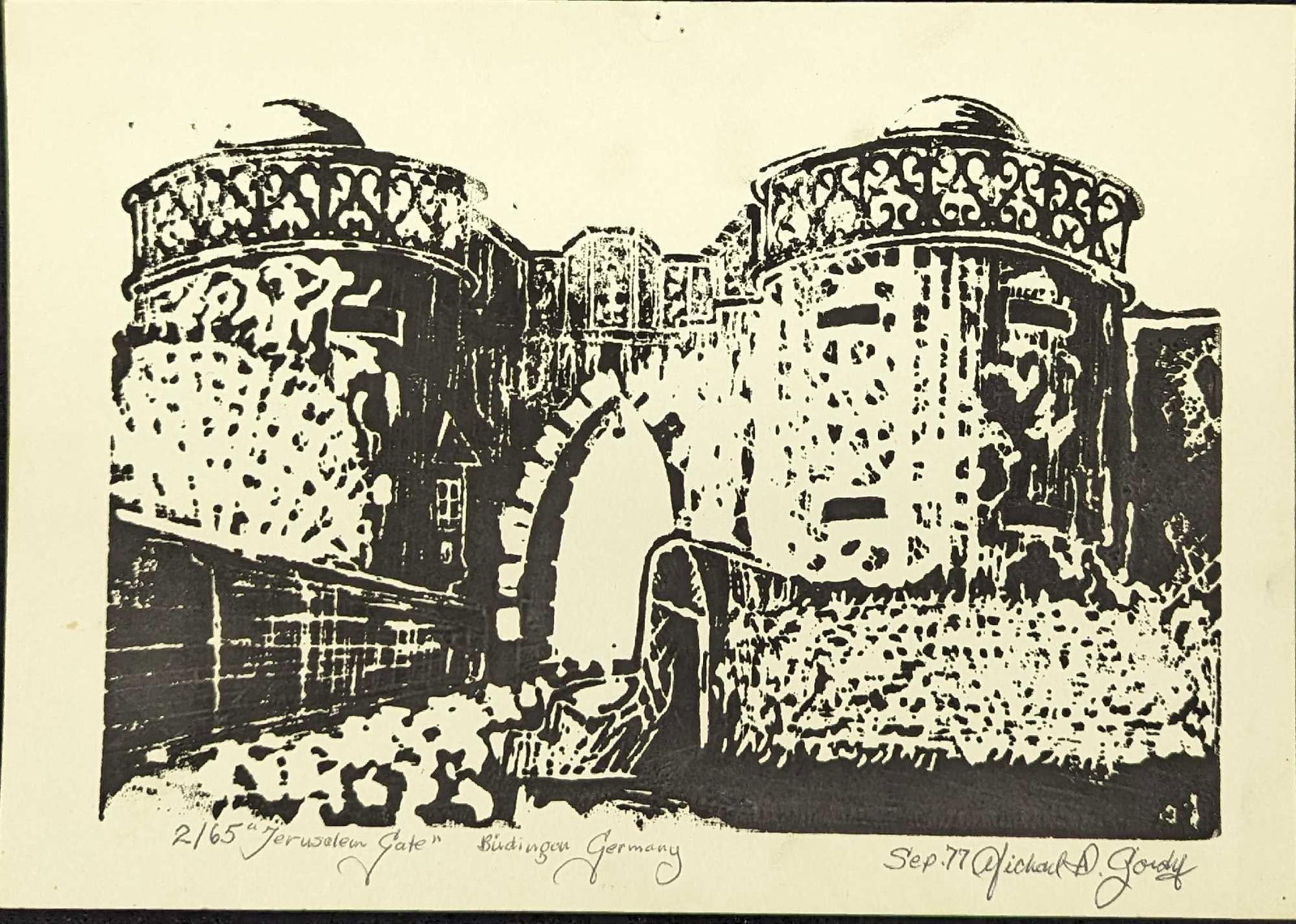 S&N Vintage Jerusalem Gate, Büdingen Germany Print (1 of 5)