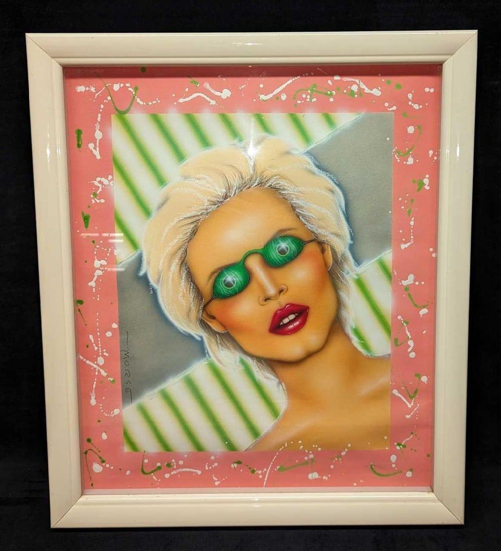 Framed Mixed Media Morse Lady Sun Tanner (1 of 7)
