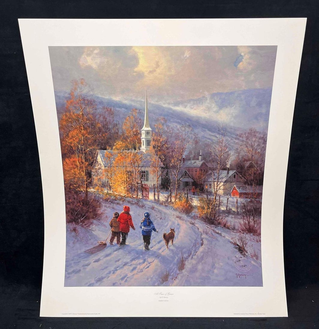 Limited Edition Print "A Time Of Grace" By G.Harvey Somerset House Publishing (H): This lot contains a Limited Edition Print "A Time Of Grace" By G.Harvey Somerset House Publishing (H). The print is approx 26" x 22 1/4" and the total weight is less than 1lb.The print come comes in