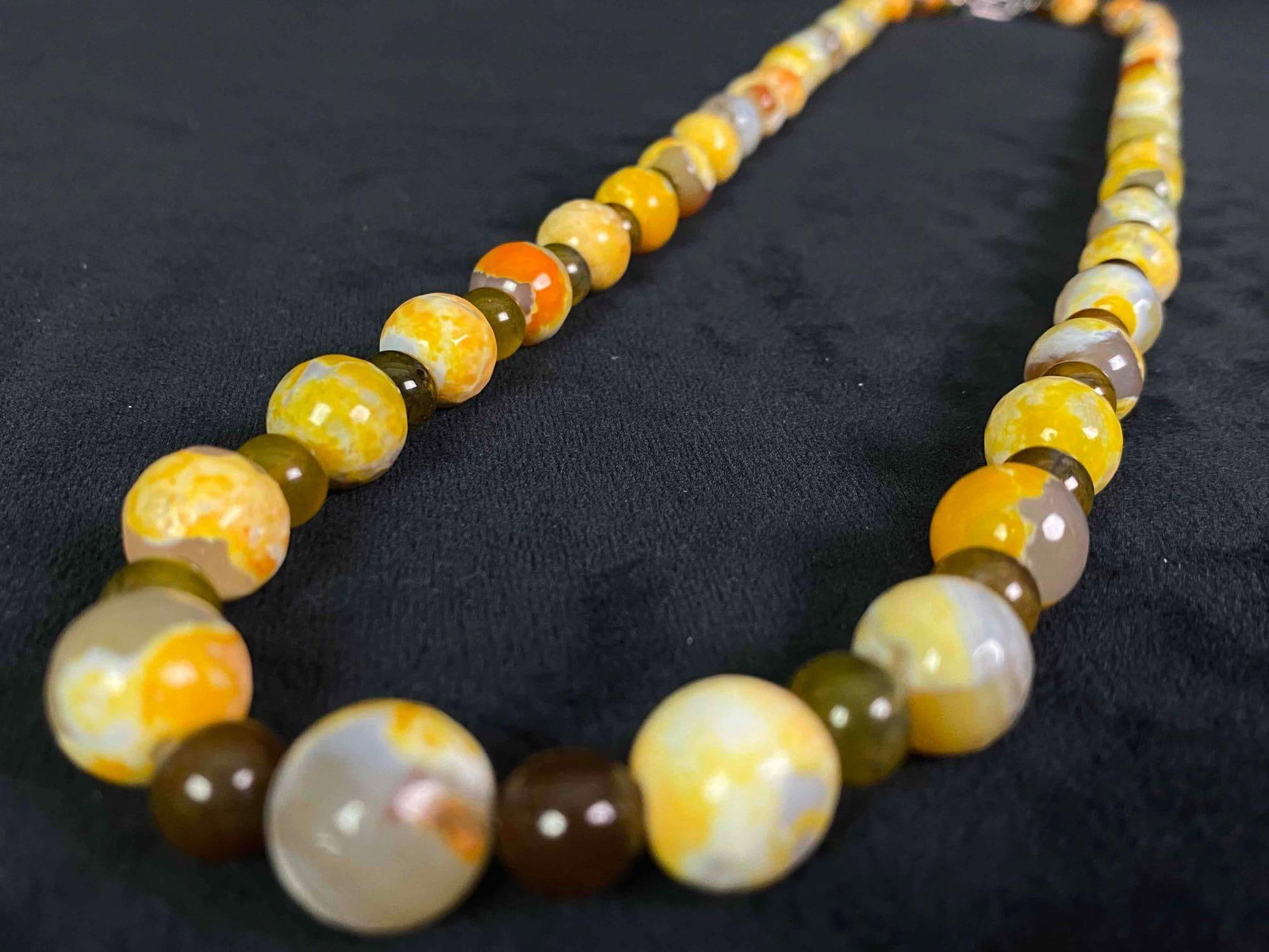 Designer Jay King Mine Finds Natural Multicolored Stone Beaded Necklace: This fine sterling natural stone Designer piece has been tested and researched prior to listing. Please view all our pictures they are part of our description .Happy Bidding Metal : Sterling Clasp Col