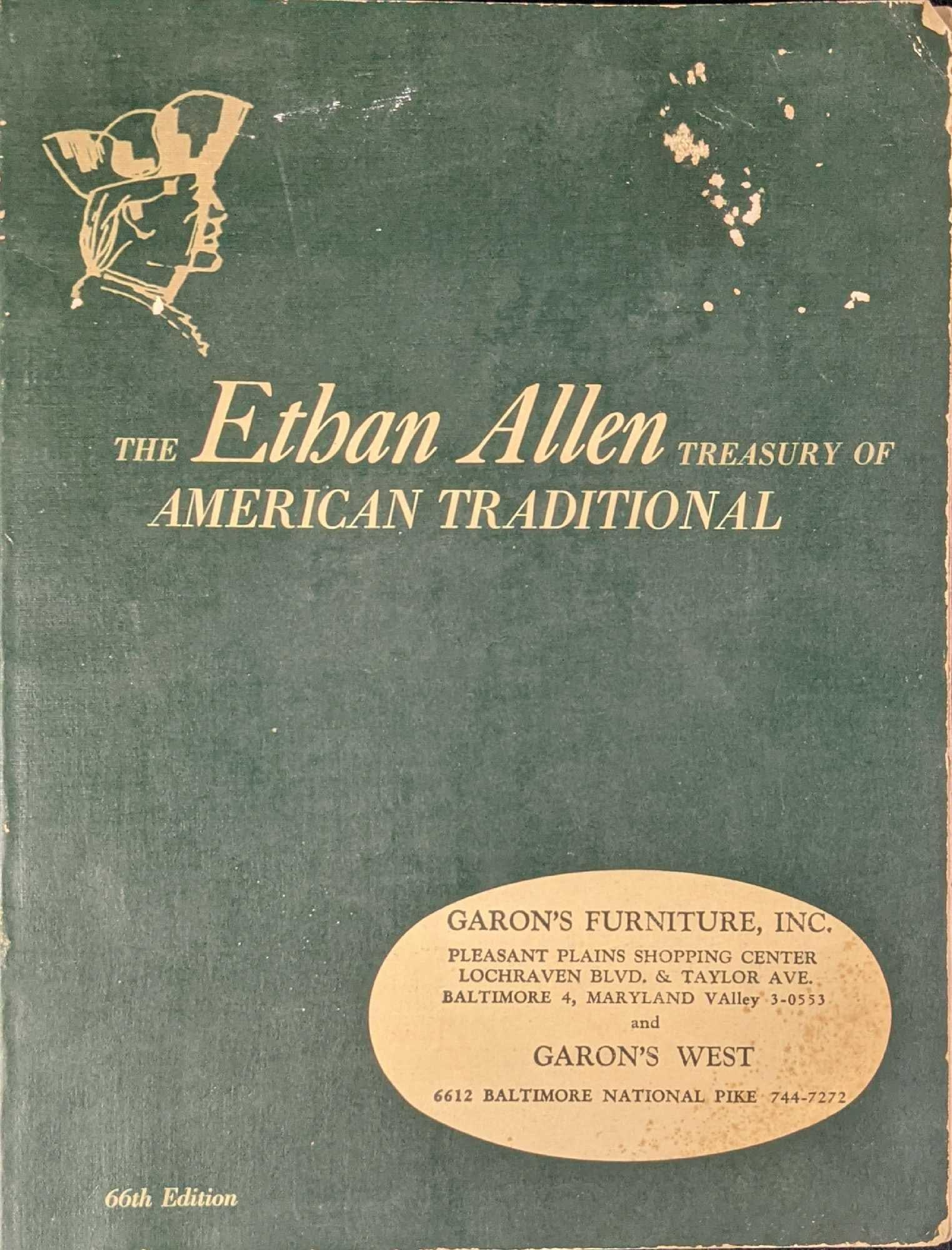 The Ethan Allen Treasury Of American Traditional Furniture Paperback: The Ethan Allen Treasury Of American Traditional. 66th Edition. (1961-1965). Is approx 9" x 1/2" x 12" and weighs 1.61lb and is in a good, vintage condition with some shelf-wear on the covers and some