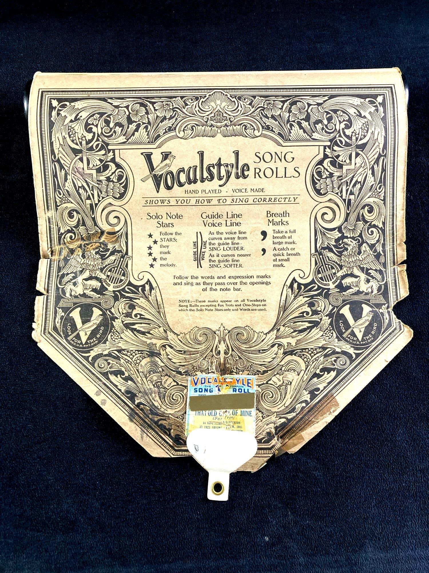 "That Old Gang of Mine" Song Roll Circa 1923: This lot includes: (1) Song Roll Circa 1923 Condition is used and see photographs for additional details. The song roll, also known as a "piano roll" was a method to have a