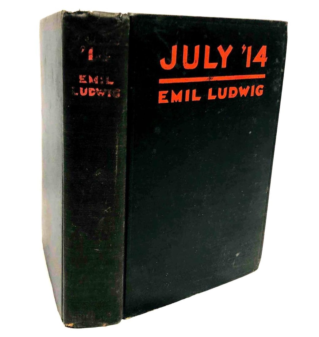 July 14th Emil Ludwig Published in 1929: This lot contains July 14th Emil Ludwig Published in 1929. It is approx 8 3/4" X 6" and weighs about 1.5lbs. Overall the book is in good used condition considering age and light wear from use
