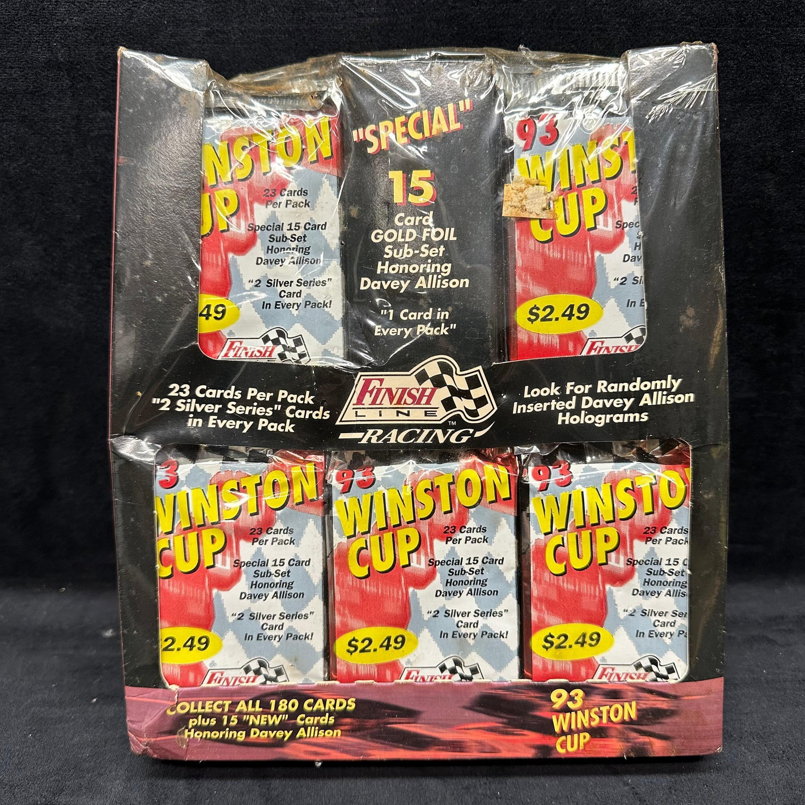 Finish Line Racing Winston Cup NASCAR Trading Cards: Sealed. This item is in good, like-new, previously displayed condition with noticeable light wear and surface markings. Please reference all photos for full details. Measurements: 9 1/4" x 8" 