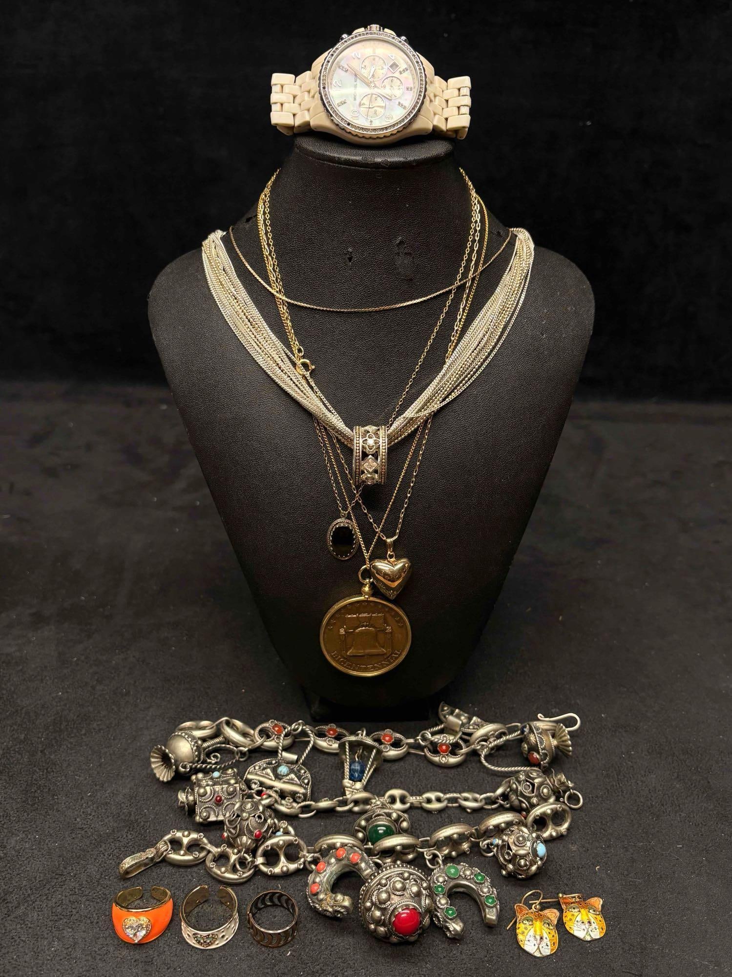 13pc Mixed Metals Molten Mosaic Costume Jewelry Collection (1 of 14)