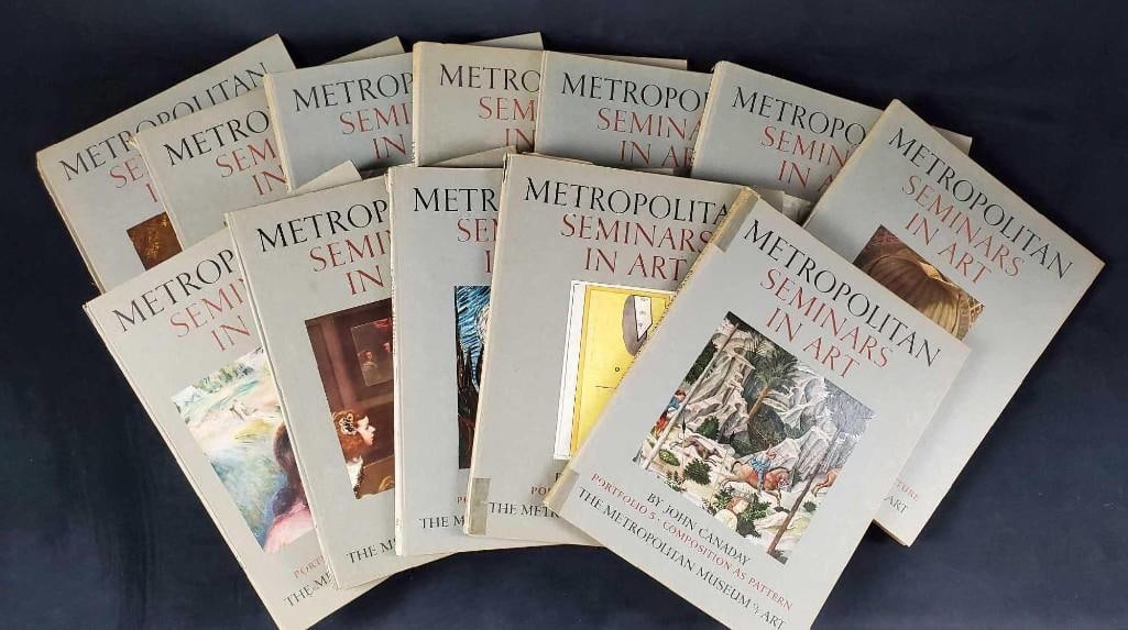 Metropolitan Seminars in Art Portfolios 1 to 12: Metropolitan Seminars in Art Portfolios 1 to 12. It's an art history class in a series of books. Written by By John Canaday. Published by The Metropolitan Museum Of Art in 1958. Each book comes