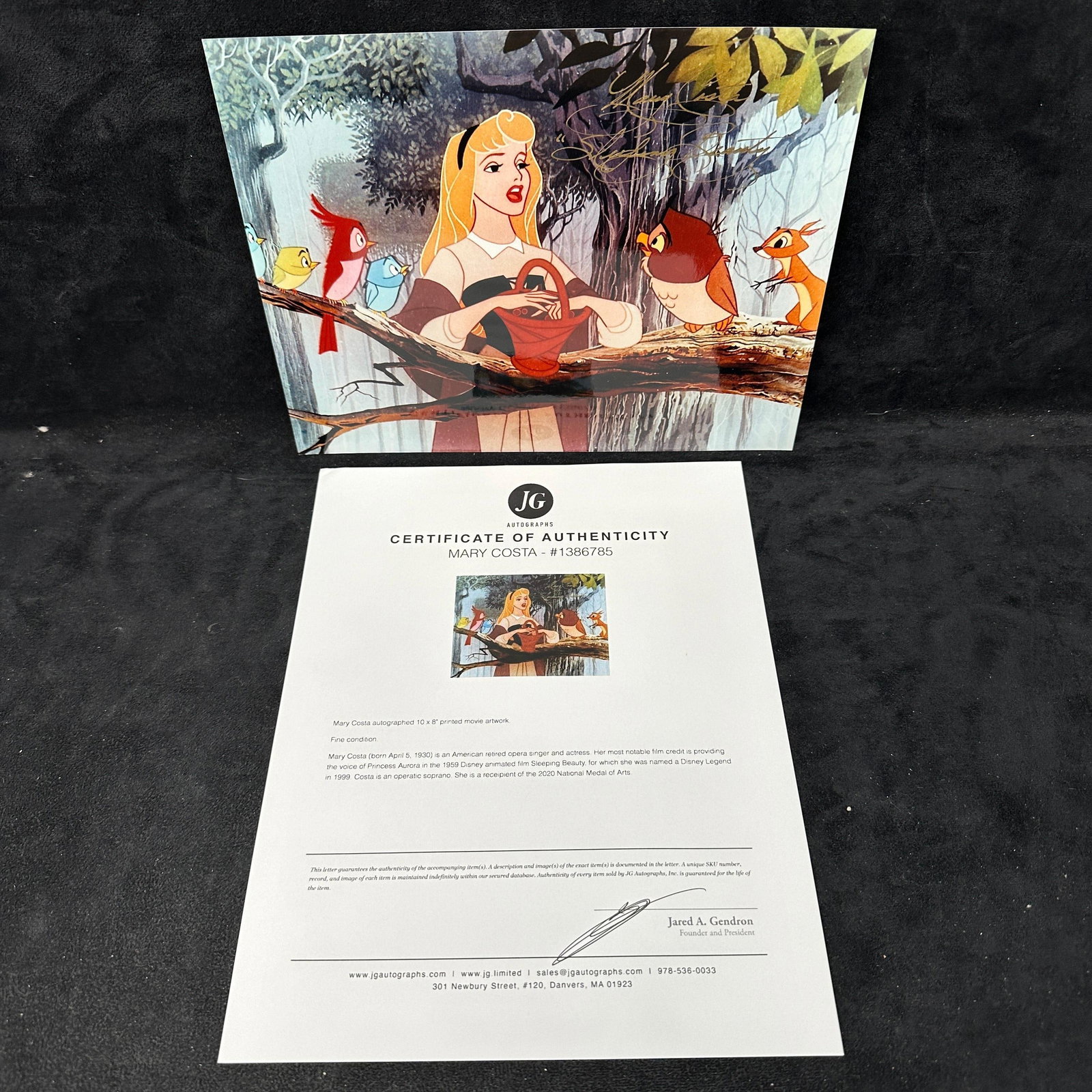 Mary Costa Voice of Sleeping Beauty Signed Photo COA (1 of 6)