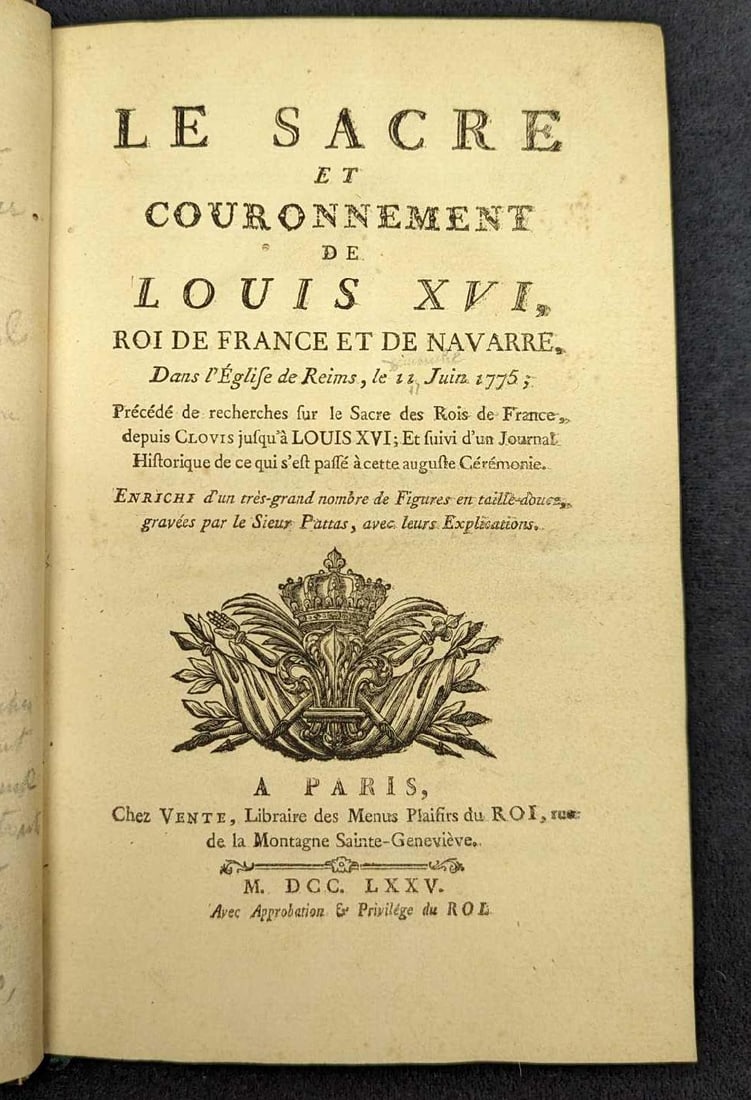 Le Sacre Et Couronnement De Louis XVI Hardcover (1 of 10)