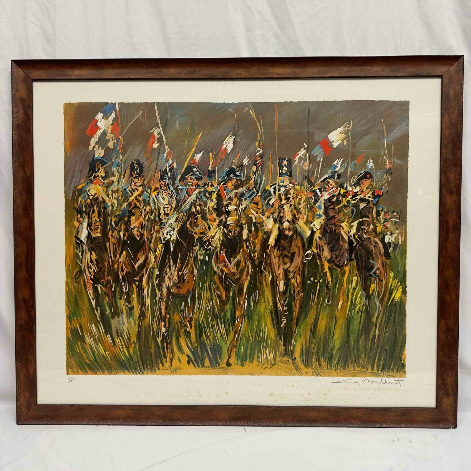 Guy Buffet French Army Military Battle of Valmy Signed Numbered Lithograph Framed (1 of 11)