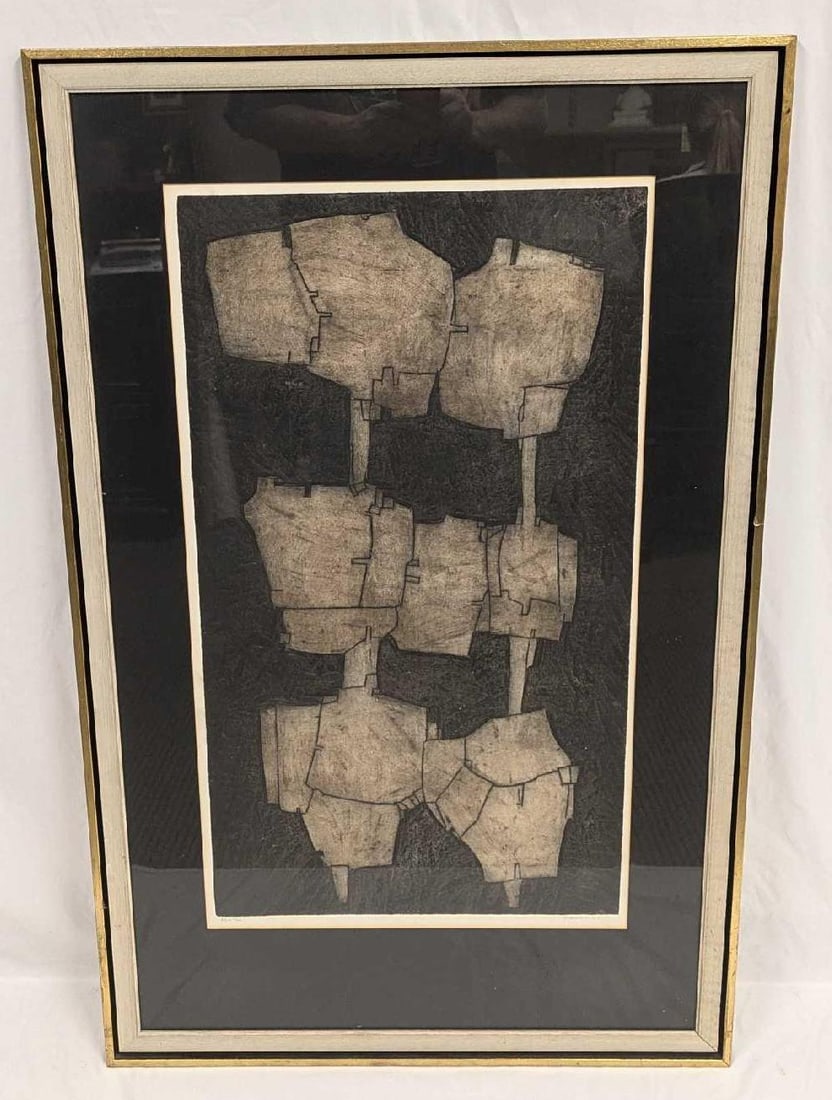 Framed Signed Artist Proof Joseph Demarais Print R72: Framed Signed Artist Proof Joseph Demarais Print R72. This is approx 26 3/4" x 3/4" x 41 3/4" and it weighs 10.70lbs. The frame has chips and scratches. The print was signed and dated by the artist