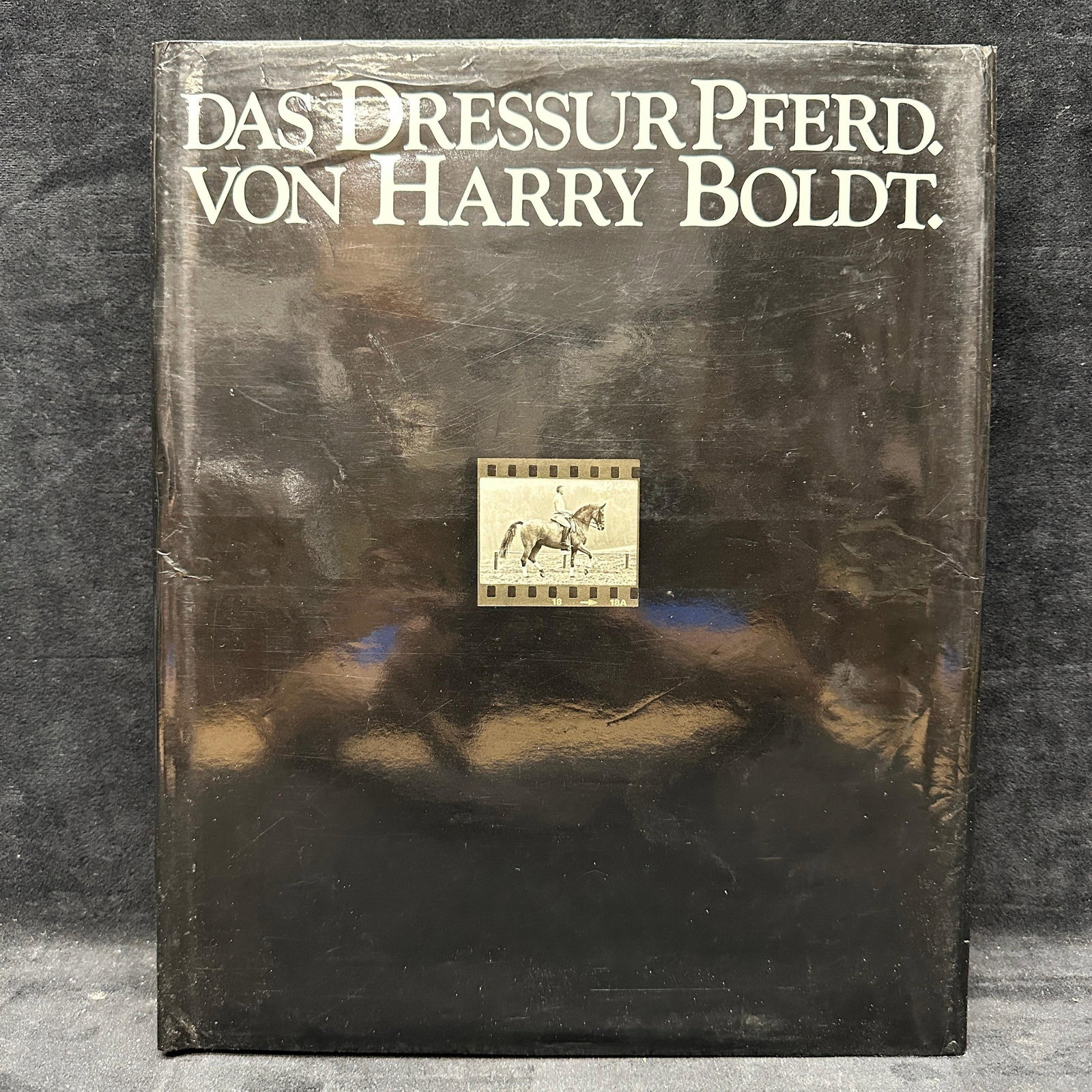 Harry Boldt Das Dressur Pferd German Dressage Horse Hardcover Book: Large format hardcover equestrian reference book titled Das Dressur Pferd by Harry Boldt published by Edition Haberbeck. German language edition featuring extensive black and white photographs, riding