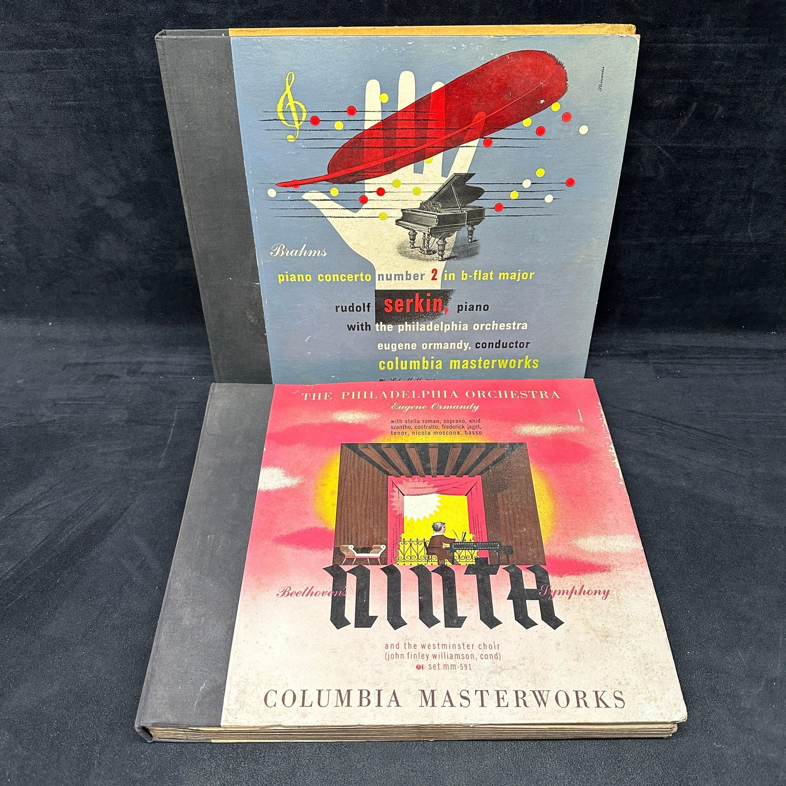 Columbia Masterworks Brahms and Beethoven 78 RPM Record Album Collection (1 of 8)