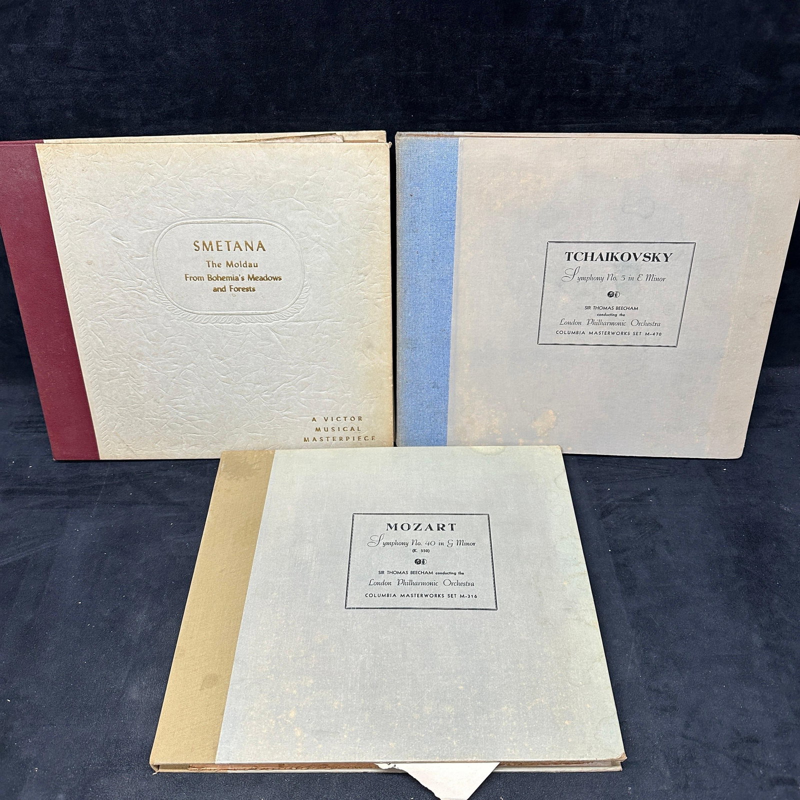Collection of Classical 78 RPM Record Albums by Mozart Tchaikovsky and Smetana (1 of 7)