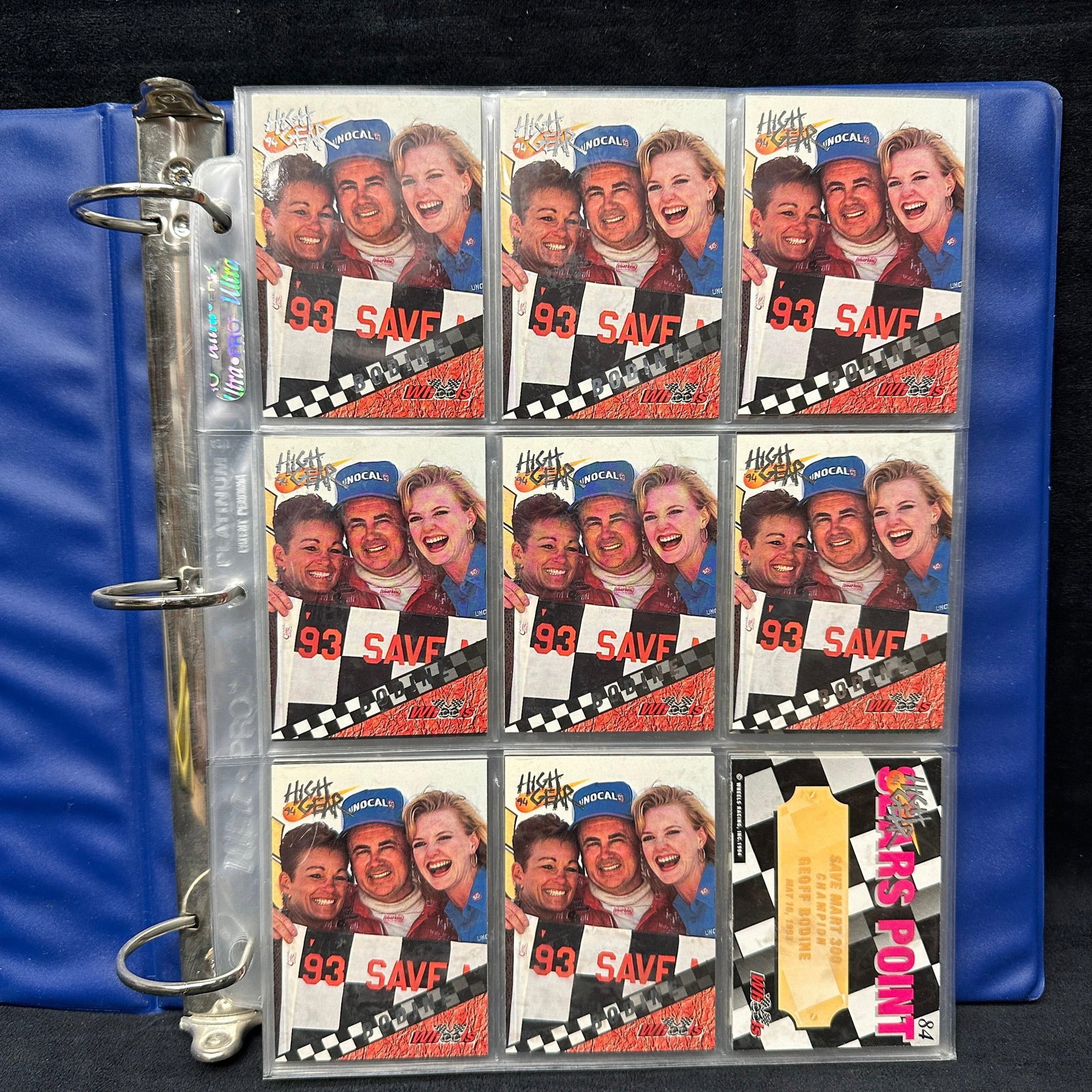 1990s Wheels High Gear NASCAR Racing Card Collection Binder Lot 146 Cards (1 of 9)
