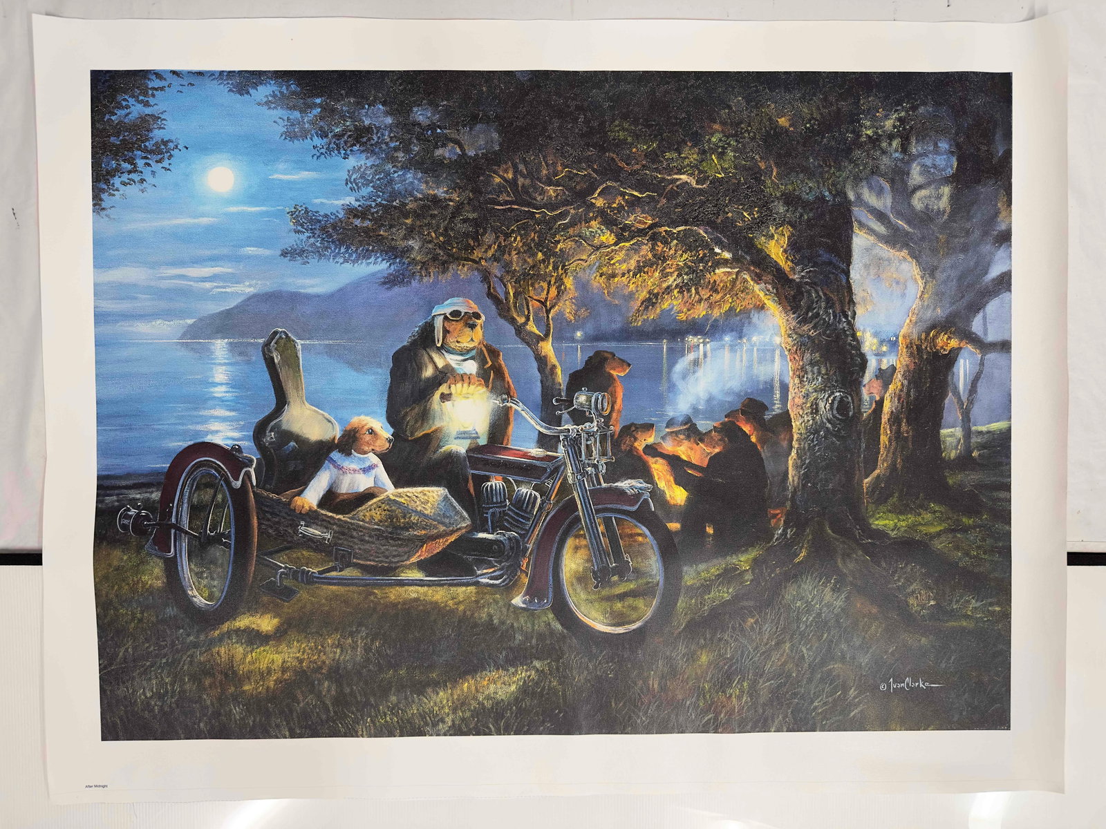 Ivan Clarke Lonely Dog After Midnight Large Giclee on Canvas (1 of 7)