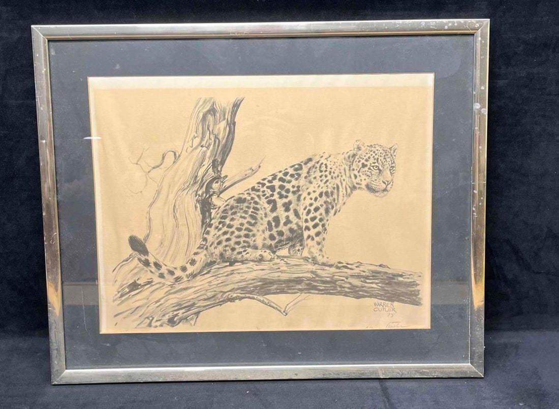 Signed & Numbered Warren Cutler Print (R72): This lot contains a Signed & Numbered Warren Cutler Print (R72). The frame is approx 22 1/4" x 3/4" x 18 1/4" while the print itself is approx 13 1/4" x 17". Total weight is approx 4lbs. Overall 