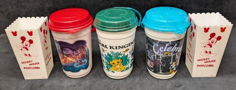 5 Disney Tower Of Terror Lion King Disney Parks Popcorn Buckets: 5 Disney Tower Of Terror Lion King Disney Parks Popcorn Buckets. This lot includes: (1) Disney's Animal Kingdom - Lion King Popcorn Bucket. This is approx 6 1/4" x 5 1/2" x 8 3/4".