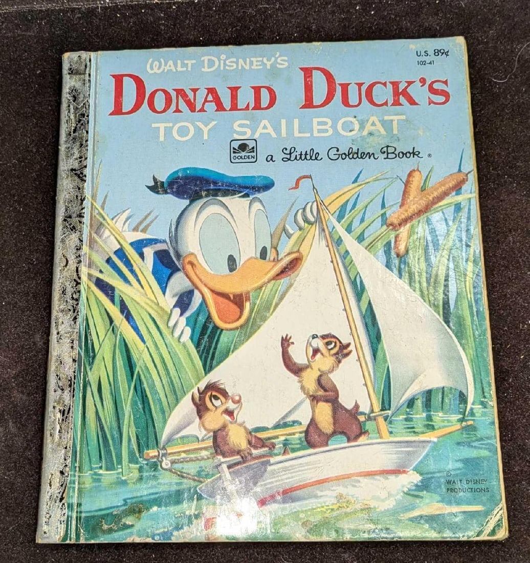 Donald Duck's Toy Sailboat: A Little Golden Book: Donald Duck's Toy Sailboat: A Little Golden Book. Published by Western Publishing Company (Wisconsin). Was copyrighted in 1954. The book is approx 6 5/8" x 1/8"x 7 7/8" and it