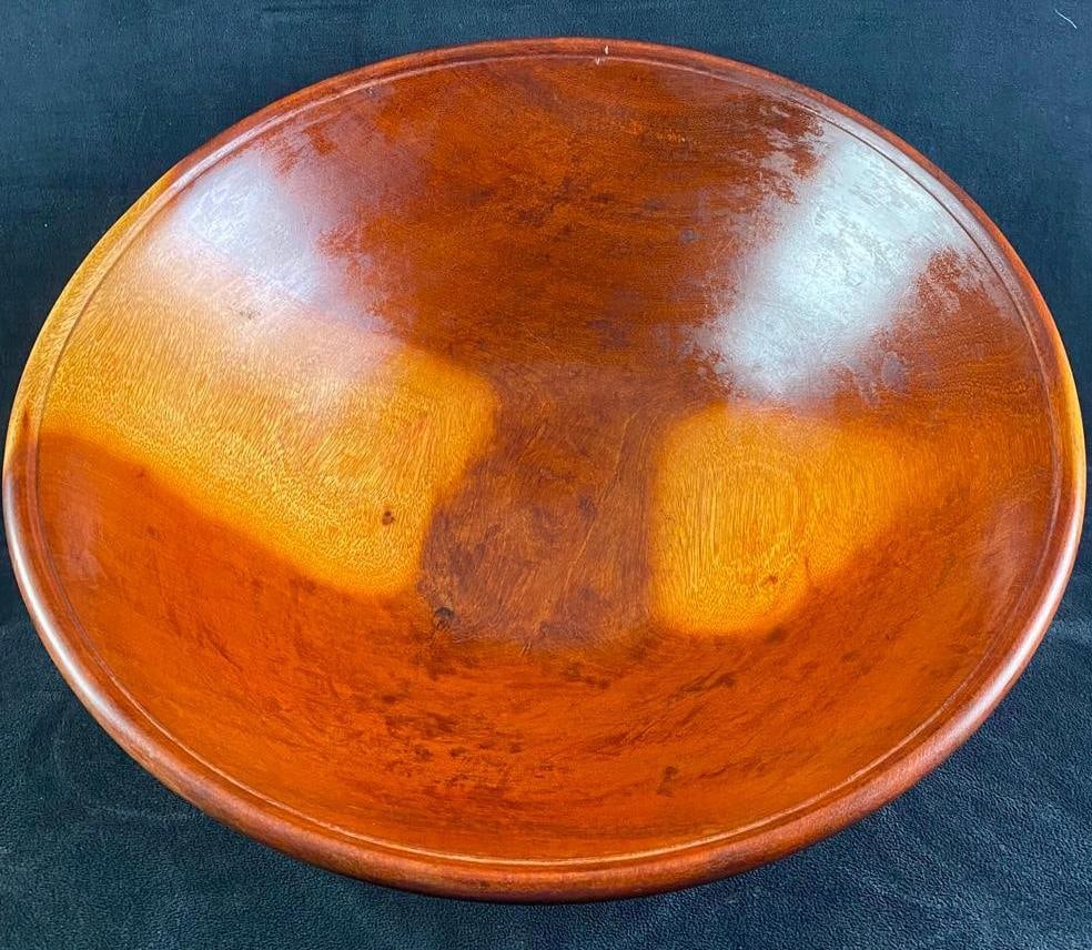 Vintage Stinkwood Bowl: Vintage Stinkwood Bowl Large decorative stinkwood bowl, appears to be from South Africa made in the 1970s. In good condition with some wear on the finish but no known cracks or damage. Approximate siz