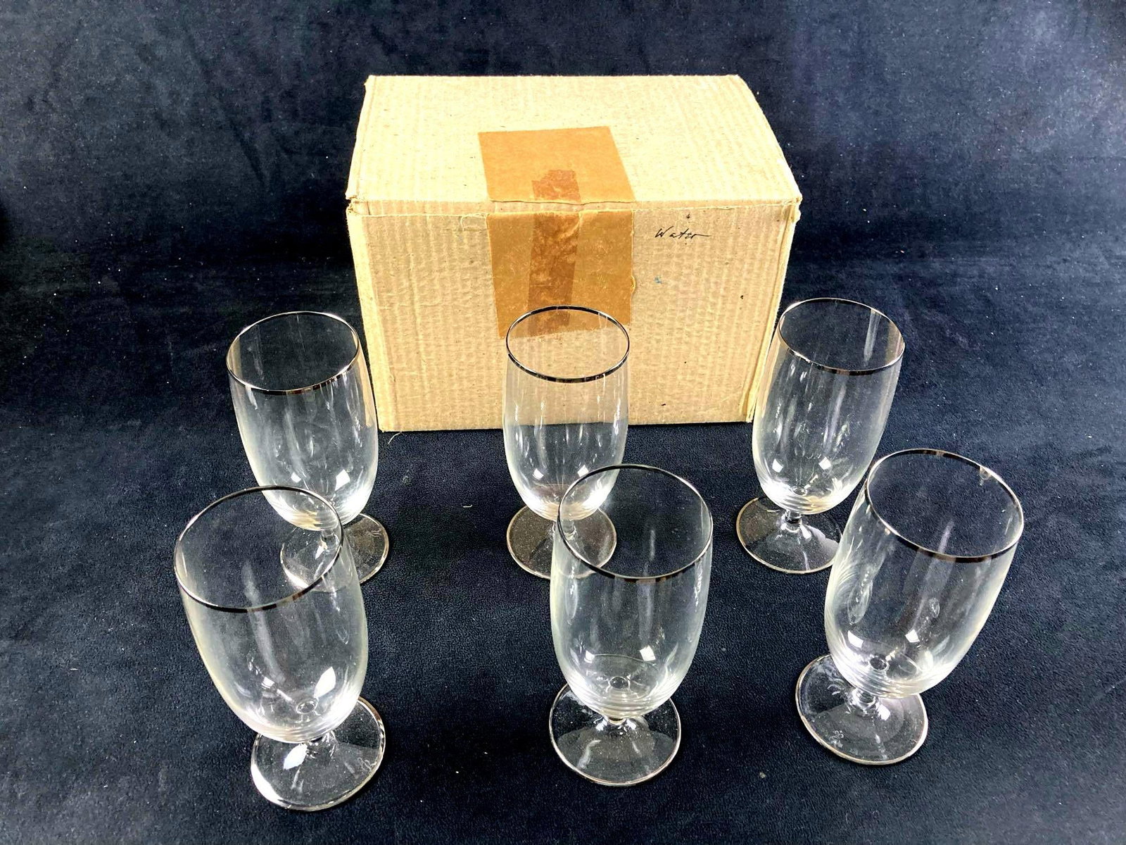 Set of (6) Rosenthal Water Glasses: This lot includes: (6) Rosenthal Water Glasses Condition is used and see photographs for additional details. The water glasses are inside their original box from Germany and are i