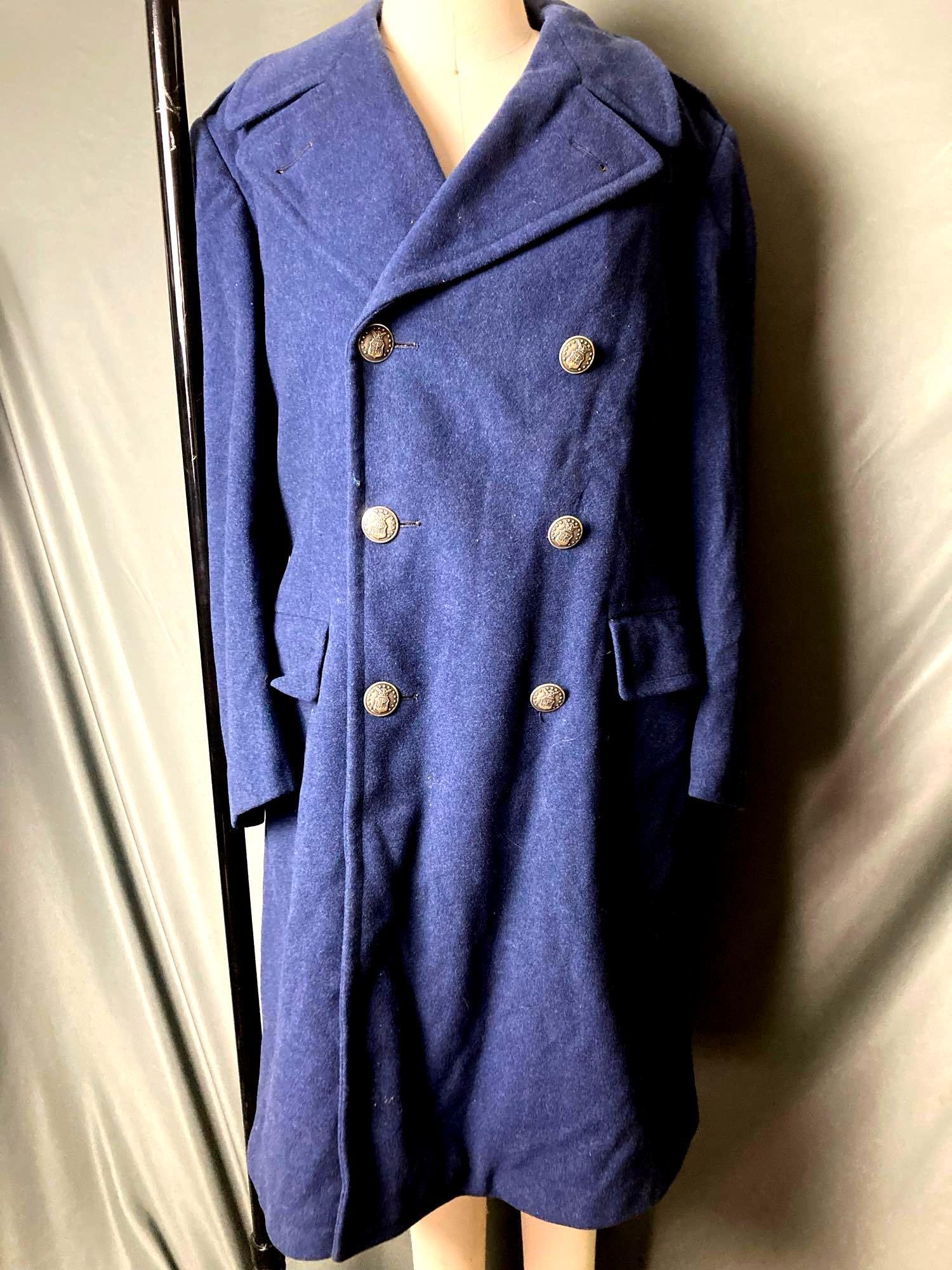 U.S. Air Force Blue Jacket Circa 1960's: This lot includes: (1) U.S. Air Force Blue Coat Circa 1960's Condition is used and see photographs for additional details. The coat belonged to Frank Shelby of the U.S. Army an