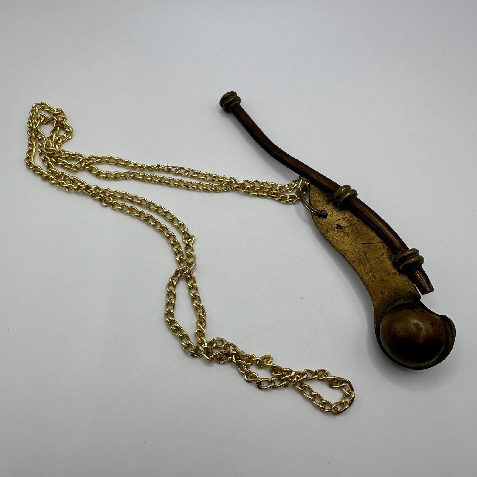 Copper and Brass Boatswain Whistle Necklace (1 of 5)