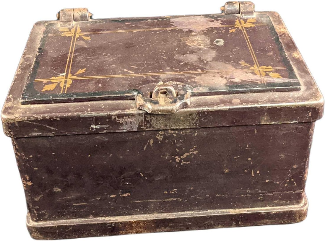 Antique Iron Stage Coach Lockbox With Handles (1 of 7)