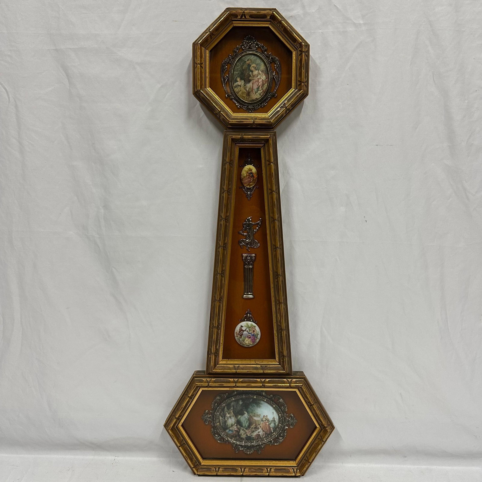 Vintage Framed Porcelain Plaque Wall Hanging with Classical Figural Scenes (1 of 6)