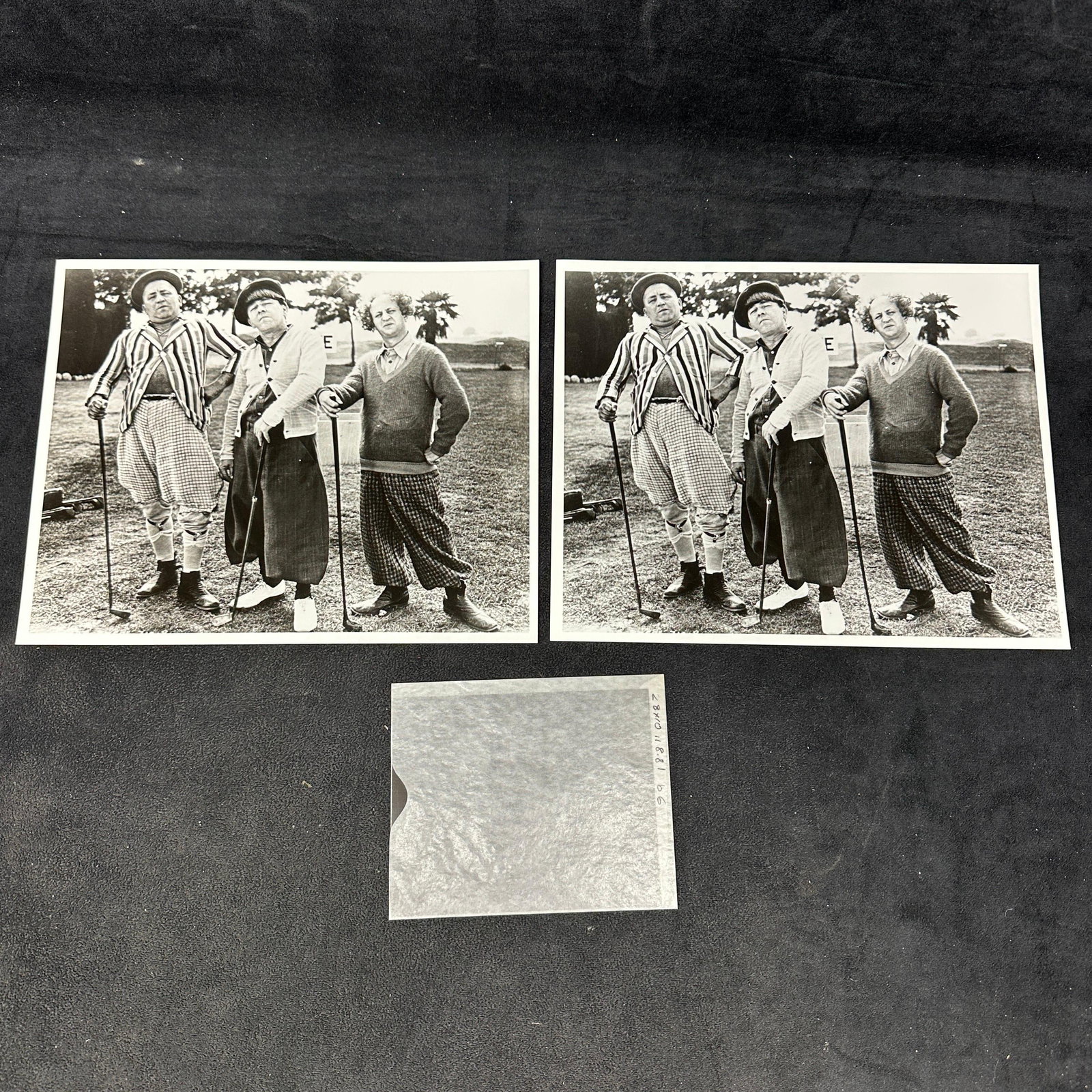 Three Stooges Golf Themed Black and White Photo Prints With Negative (1 of 7)
