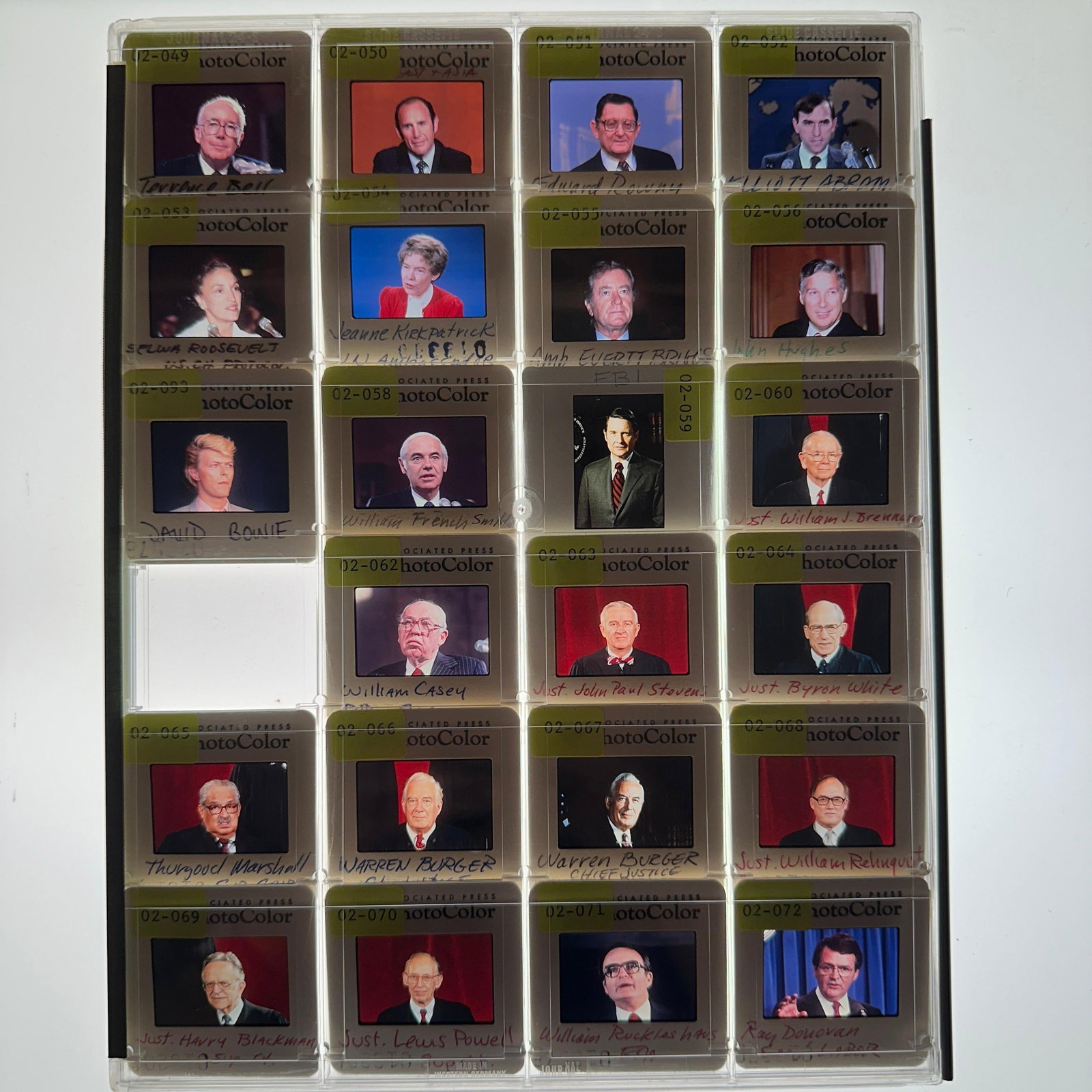 Associated Press Political Judicial and Celebrity Press Color Photo Slides David Bowie Supreme Court (1 of 9)