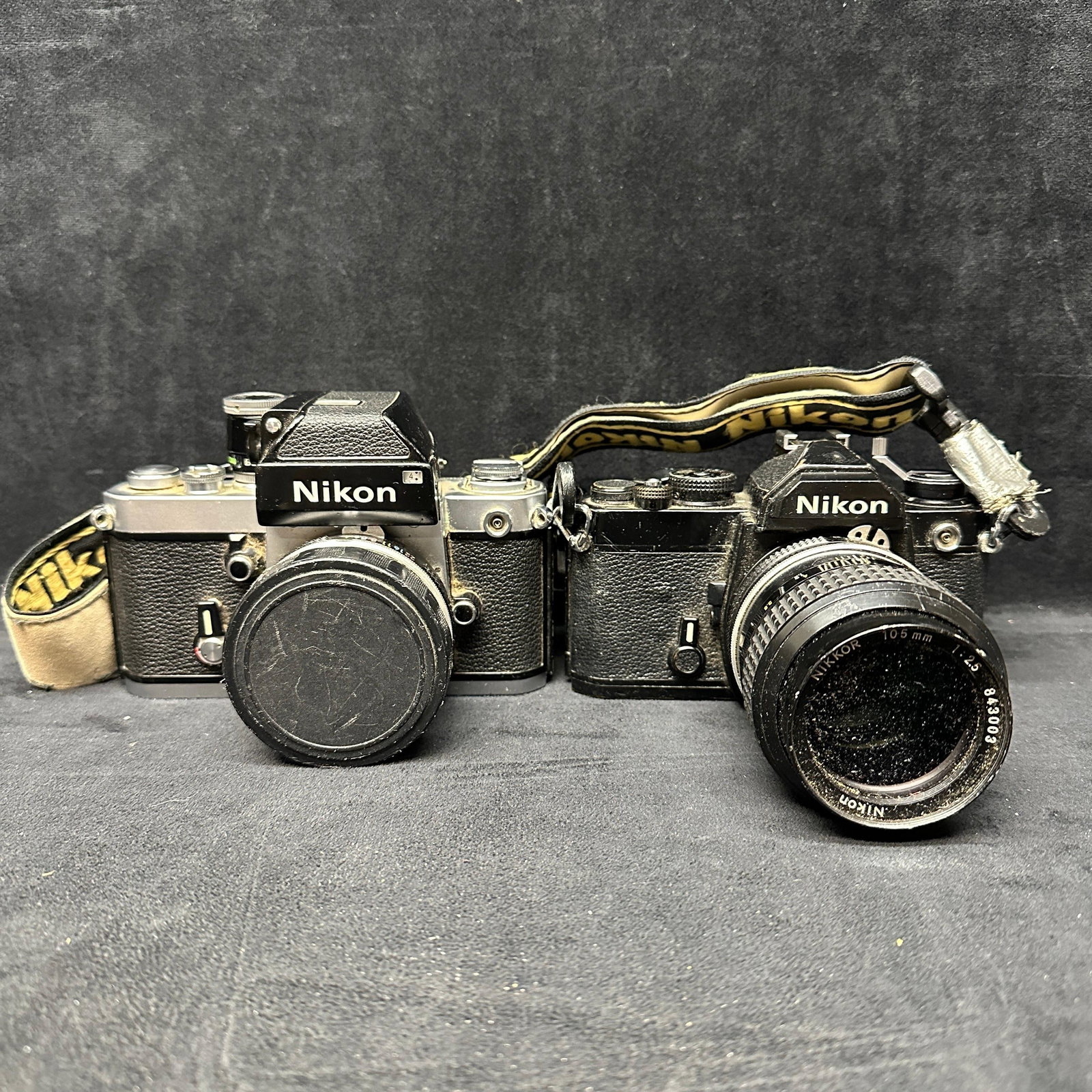 Pair of Vintage Nikon 35mm SLR Film Cameras With Nikkor Lenses (1 of 8)