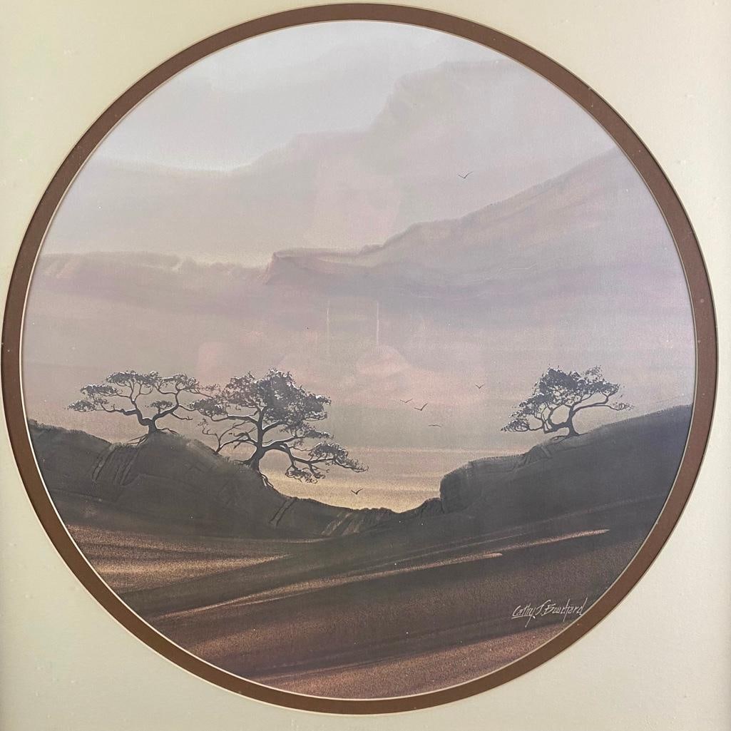 Cathy Bouchard Print Trees on Rocks - 2
