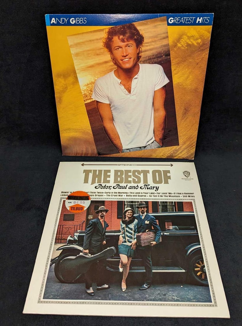 Andy Gibb's Greatest Hits Best Of Peter, Paul And Mary LPs: Andy Gibb's Greatest Hits Best Of Peter, Paul And Mary LPs. This lot includes: (1)?Andy Gibb ? Andy Gibb's Greatest Hits. This was released by RSO in 1980.? (1)?Peter, Paul & Mary ? The Be