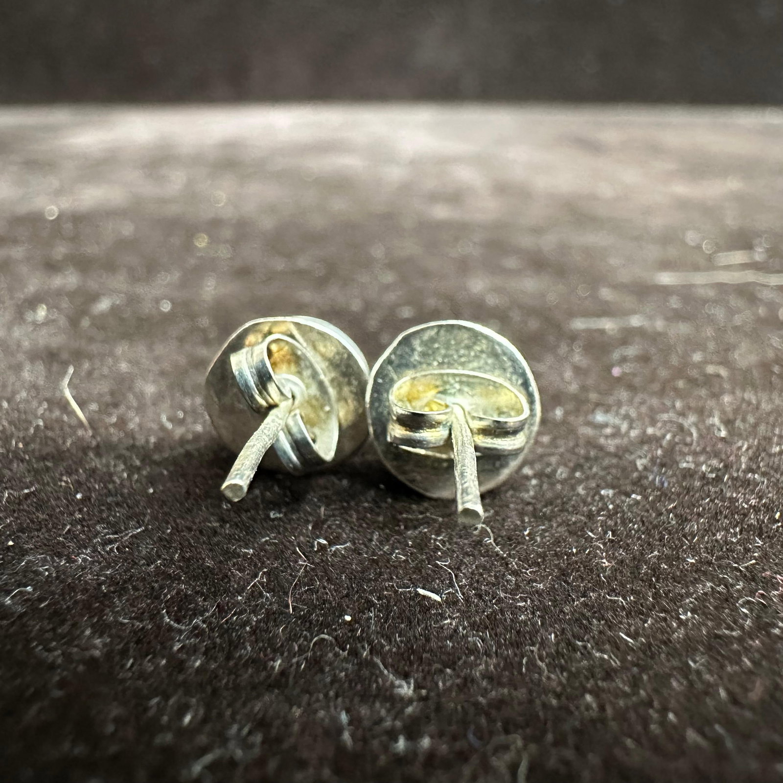 Low Profile Stud Pink Shell Silver Earrings V81 - 4