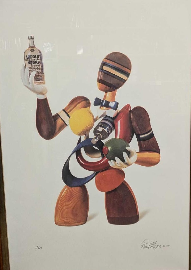 Framed S&N Absolut Vodka Daniel Meyer Print - 2