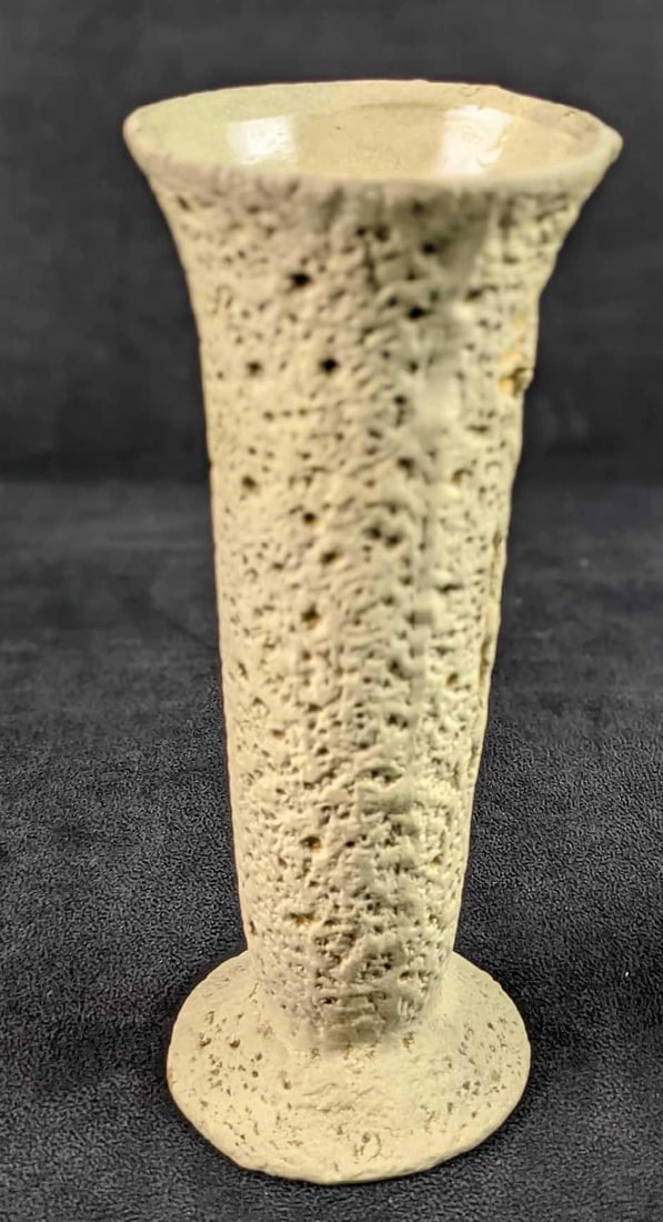 Vintage Ceramic Vase Cracking Textured - 5