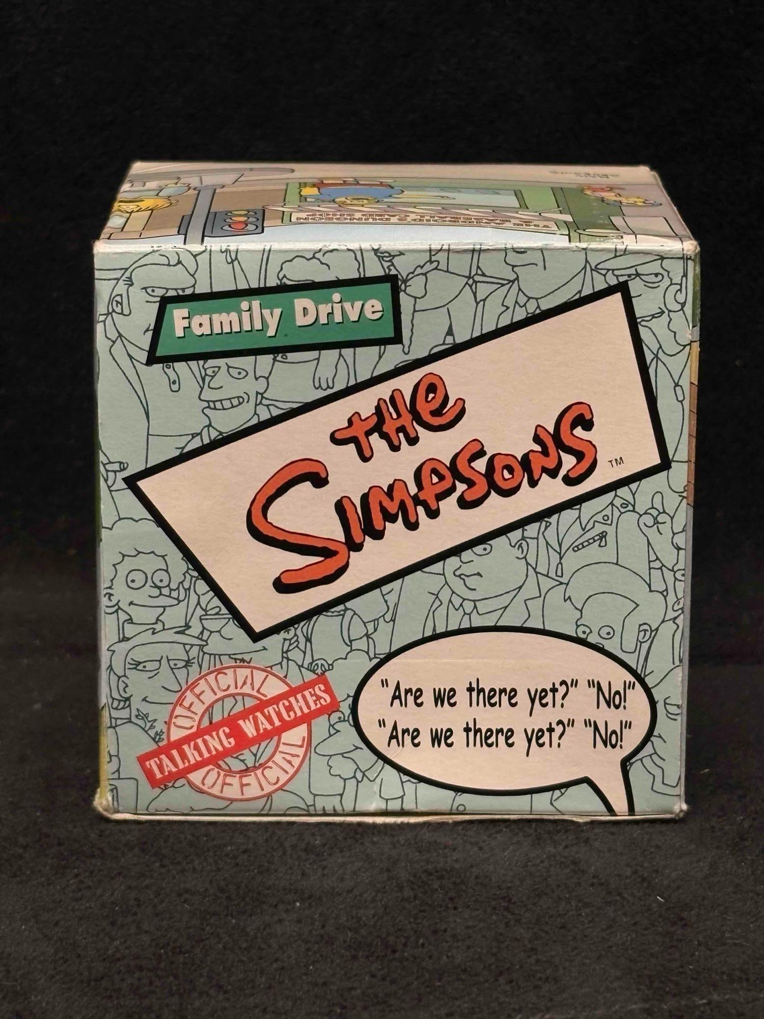 2002 Burger King x The Simpsons Family Drive Talking Watch: This lot is a collector's item, being one of four promotional talking watches released by Burger Kind in 2002. The watch has not been tested, but is manufacturers to state, "Are we there yet?&