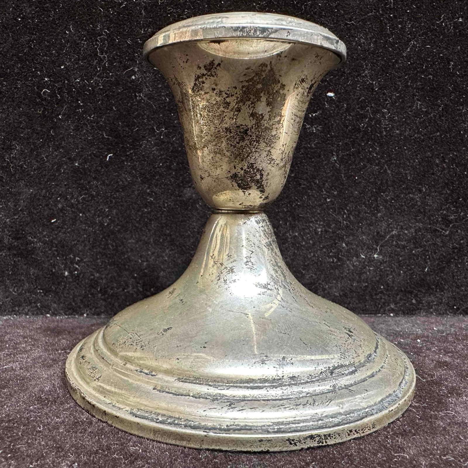 Alvin Sterling Silver Cement Filled S159 Candle Stick Holder: This item is in good pre-owned, previously used/displayed condition with noticeable light wear, and surface scratches. Please reference all photos for full details. This piece of sterling silver has