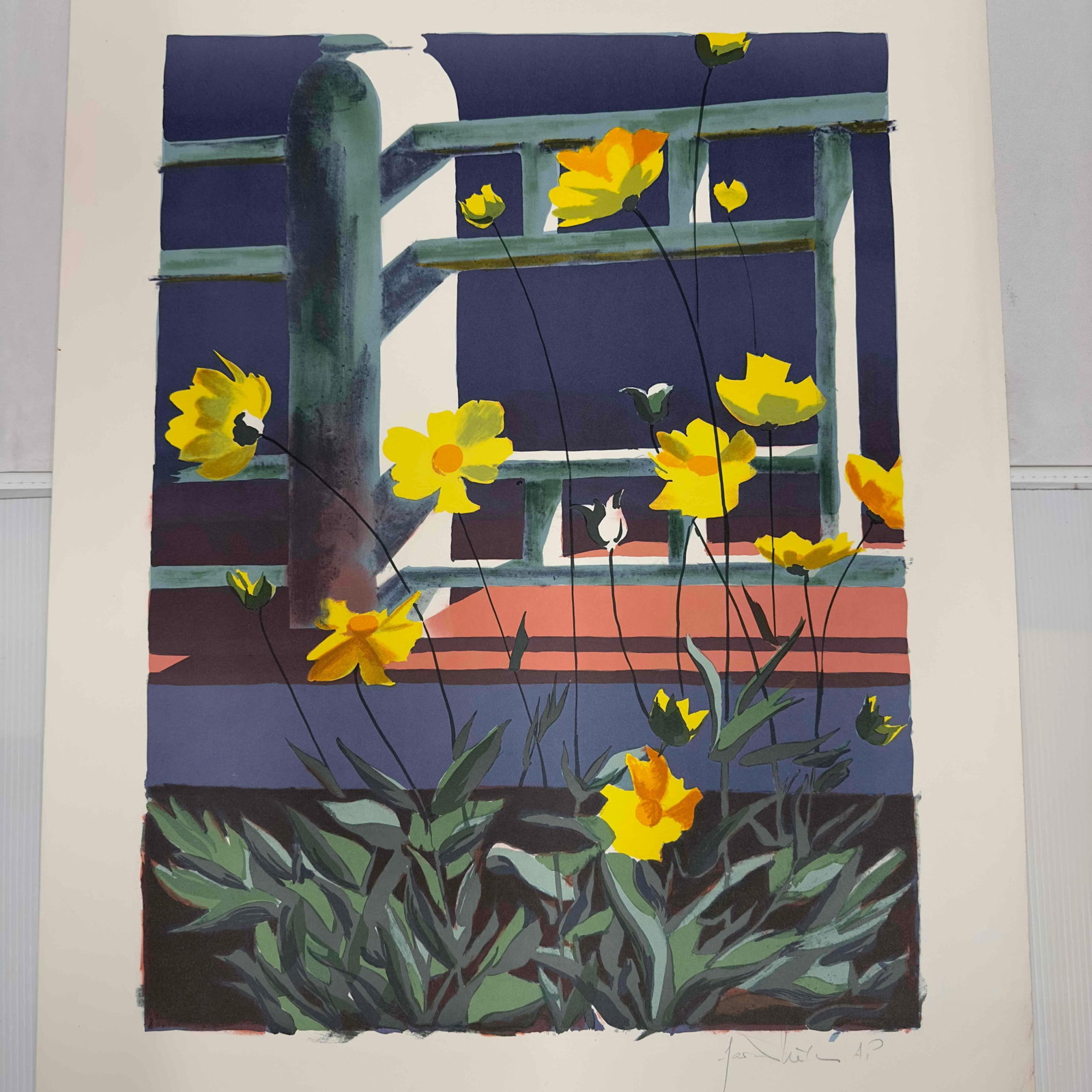 Yellow Flowers Wilcox Artist Proof AP Serigraph Lot of Six 6 Serigraphs (1 of 10)