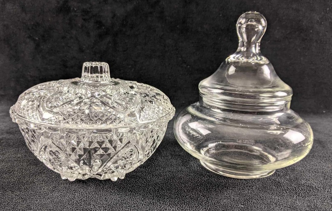 Glass Candy Dishes Clear Glass (1 of 9)