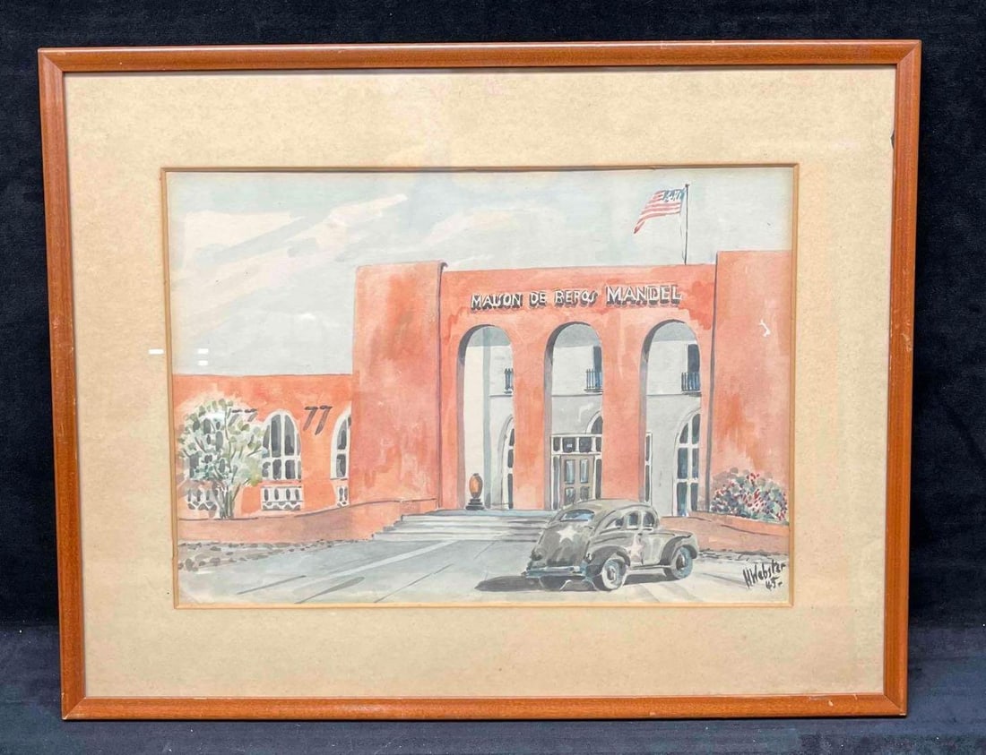 Framed Original Watercolor By H. Webster 1965 #1 (R72) (1 of 6)